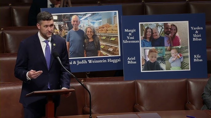 Rep. Pat Ryan delivering an emotional speech on the House floor about hostages taken on October 7, 2023